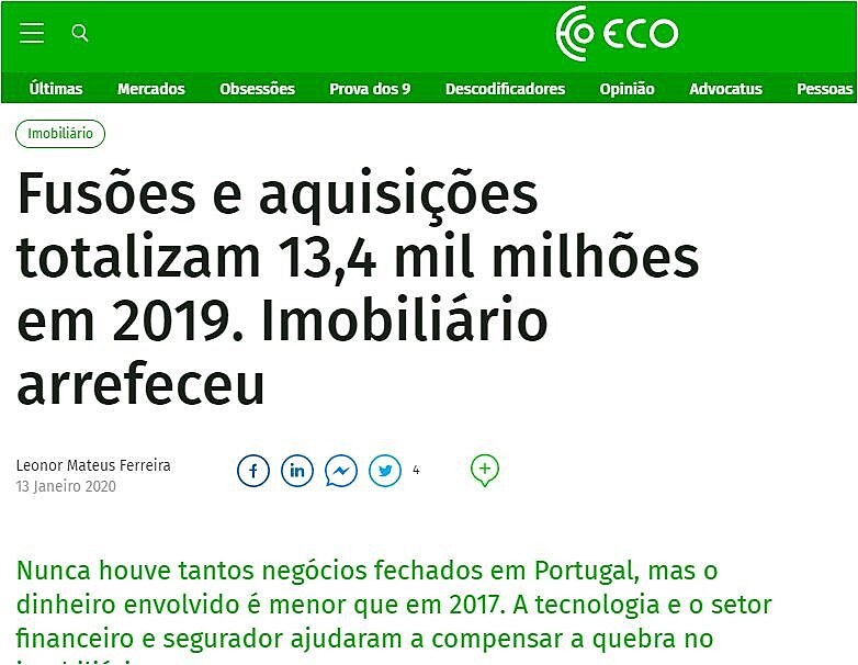 Fuses e aquisies totalizam 13,4 mil milhes em 2019. Imobilirio arrefeceu